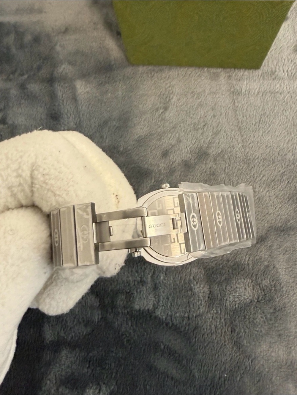 Brand New Gucci Grip Watch Silver Stainless Steel Quartz 38mm - Picture 7 of 12